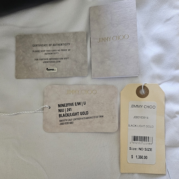 DIVORCE SALE! Jimmy Choo Nine2Five Studded Leather East-West Tote Bag - Picture 4 of 16